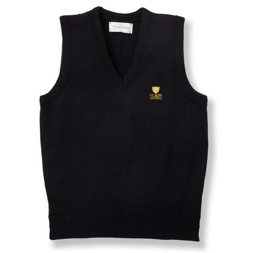 V-Neck Sweater Vest with embroidered logo [NJ116-6600/RHB-NAVY]