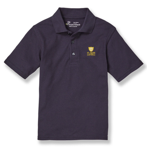 Short Sleeve Polo Shirt with embroidered logo [NJ116-KNIT-RHB-DK NAVY]