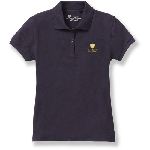 Ladies' Fit Polo Shirt with embroidered logo [NJ116-9708-RHB-DK NAVY]