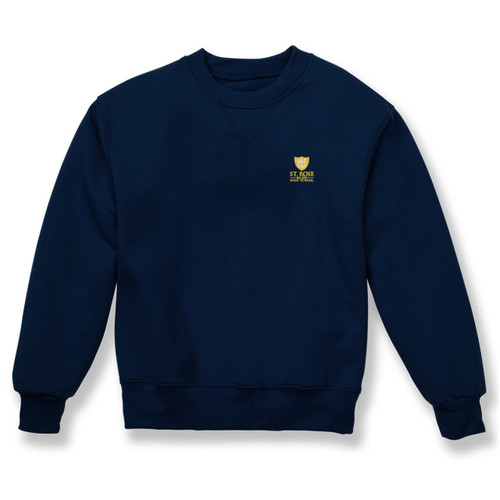 Heavyweight Crewneck Sweatshirt with embroidered logo [NJ116-862/RHB-NAVY]