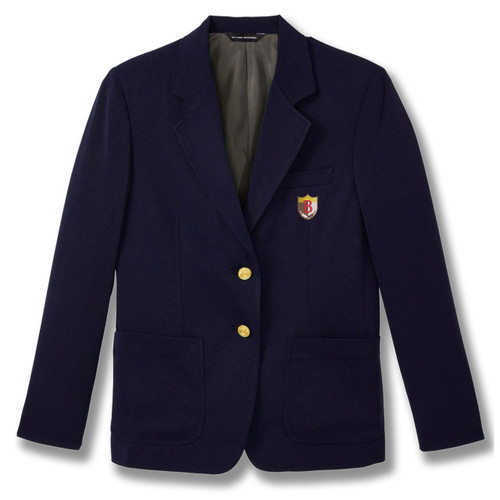 Girls' Polyester Blazer with embroidered logo [NY458-2000/CAP-NAVY]