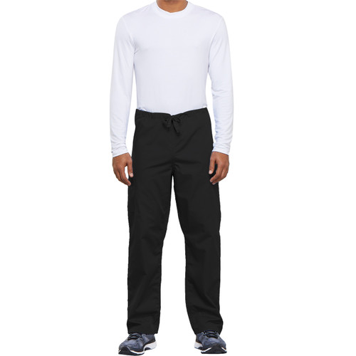 Drawstring Scrub Pants [PA057-4100-BLACK]