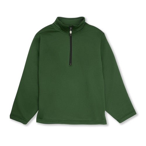 1/4-Zip Performance Fleece Pullover with embroidered logo [NY122-6133-HUNTER]