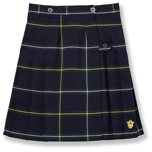Wrap-around Kilt with embroidered logo [NJ039-501-280H-NV/GR/YE]