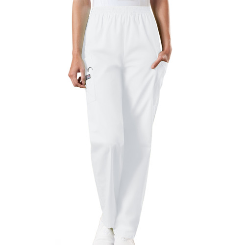 Ladies Cargo Scrub Pant [NY140-4200-WHITE]