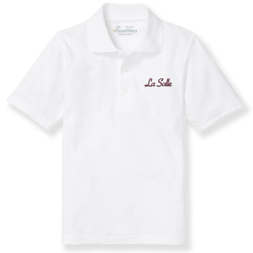 Short Sleeve Polo Shirt with embroidered logo [RI001-KNIT-LDS-WHITE]
