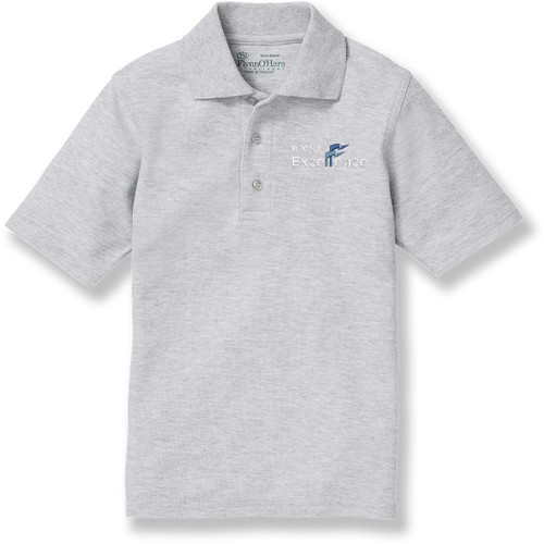 Short Sleeve Polo Shirt with embroidered logo [NY365-KNIT-BCE-ASH]