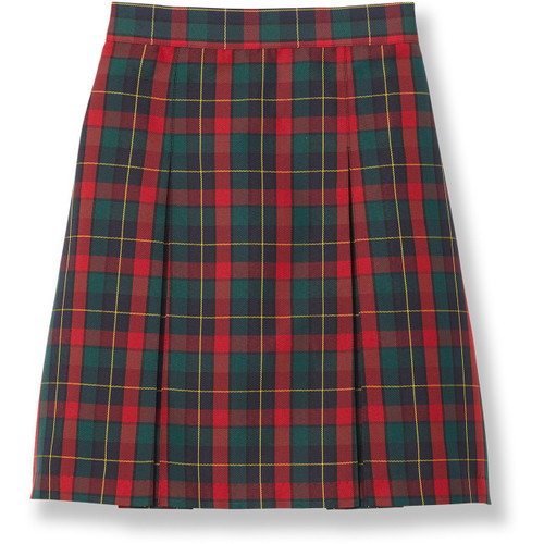 Pleated Skirt with Elastic Waist [TX095-34-66-RD/NV/GR]