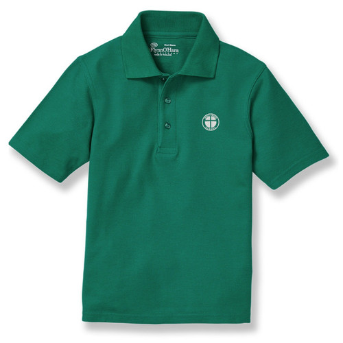 Short Sleeve Polo Shirt with embroidered logo [MD201-KNIT-HCG-HUNTER]