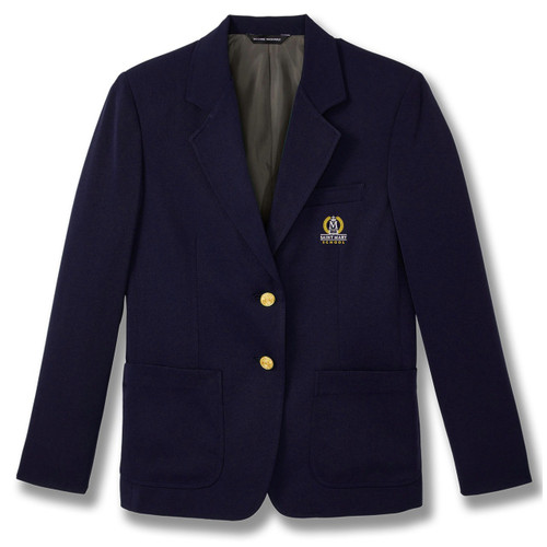 Girls' Polyester Blazer with embroidered logo [NJ456-2000/MOM-NAVY]