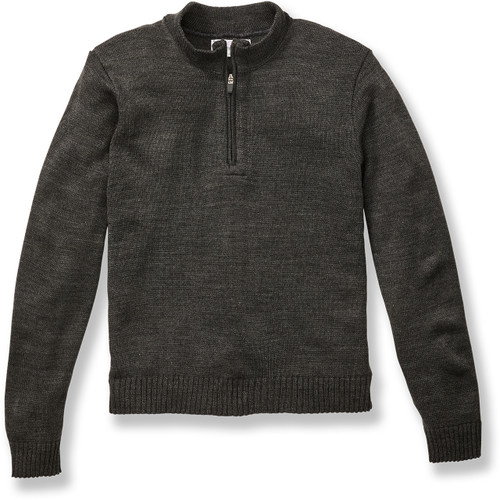 1/4 Zip Pullover Sweater with embroidered logo [PA477-6556/SPS-CHARCOAL]