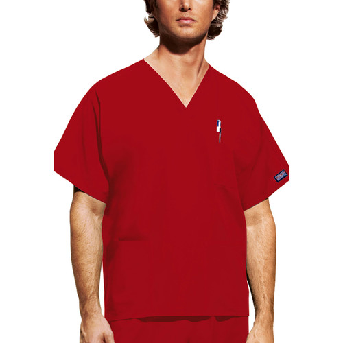 3 Pocket Unisex Top with heat transferred logo [DC016-4876-RED]