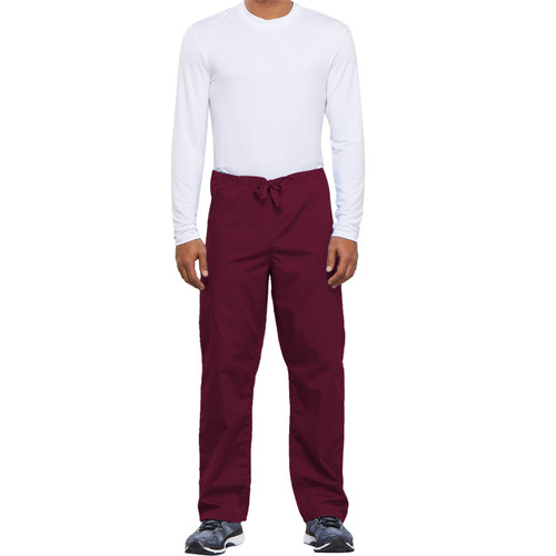 Drawstring Scrub Pants [PA812-4100-WINE]