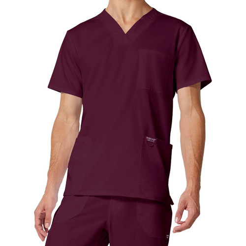Men's Proflex V-Neck Top with embroidered logo [NY504-4253/INS-WINE]