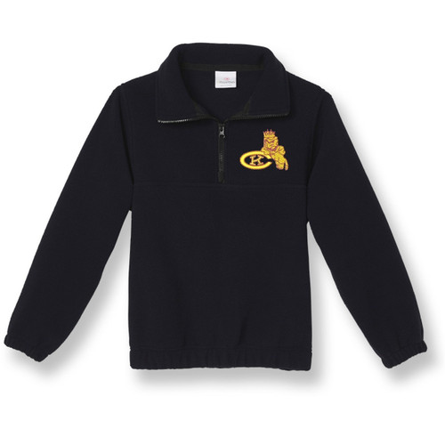1/4 Zip Fleece Jacket with embroidered logo [NY635-SA1950CM-NAVY]