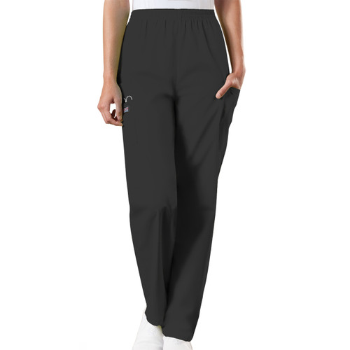 Ladies Cargo Scrub Pants [NY160-4200-BLACK]