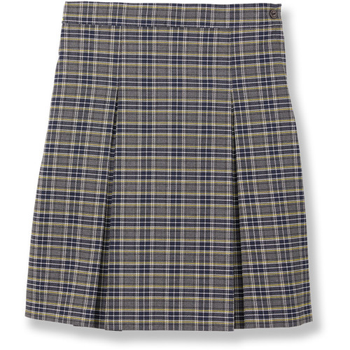 Pleated Skirt with Elastic Waist [MD028-34-42-NAVY PLD]