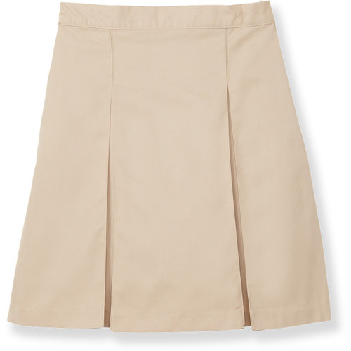 Pleated Skirt with Elastic Waist [NJ219-34-4-KHAKI]