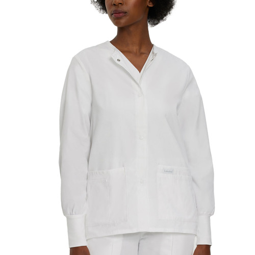 Ladies Warm Up Jacket with embroidered logo [PA250-7525/VNU-WHITE]