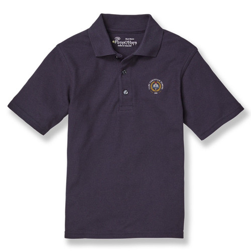 Short Sleeve Polo Shirt with embroidered logo [NC040-KNIT-CCY-DK NAVY]
