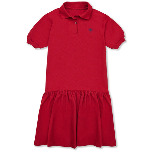 Short Sleeve Jersey Knit Dress with embroidered logo [TX037-7737/SIM-RED]