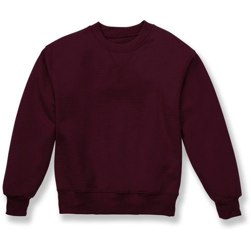Heavyweight Crewneck Sweatshirt with heat transferred logo [NY635-862-CMV-MAROON]