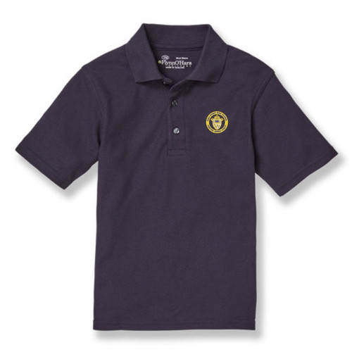 Short Sleeve Polo Shirt with embroidered logo [NJ039-KNIT-HSA-DK NAVY]