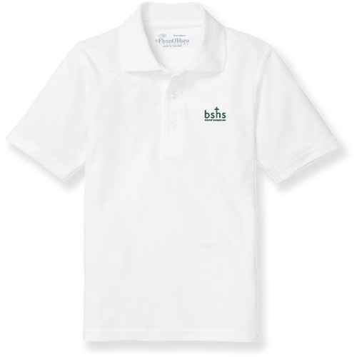 Short Sleeve Polo Shirt with embroidered logo [PA515-KNIT-BSH-WHITE]