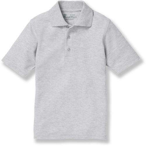 Short Sleeve Polo Shirt with embroidered logo [VA107-KNIT-P6-ASH]