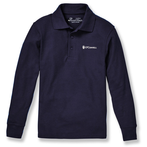 Long Sleeve Polo Shirt with embroidered logo [VA252-KNIT/BOC-DK NAVY]