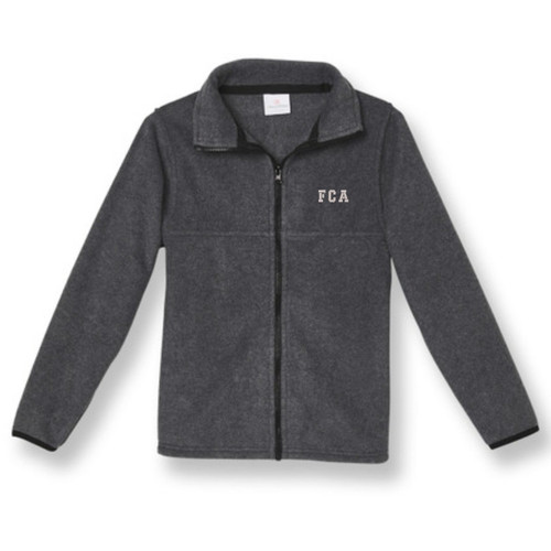 Full-Zip Fleece Jacket with embroidered logo [TX163-SA25/FOU-GREY]