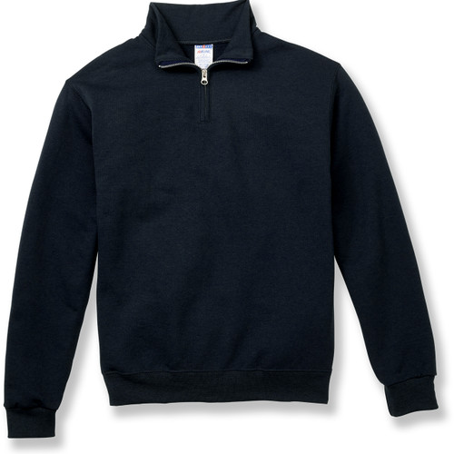 1/4 Zip Sweatshirt with heat transferred logo [TX169-995-NAVY]