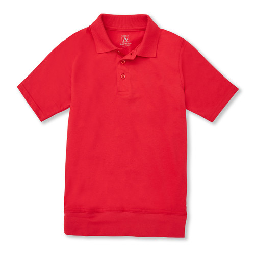 Short Sleeve Banded Bottom Polo Shirt with embroidered logo [TX008-8311/GES-RED]