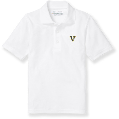 Short Sleeve Polo Shirt with embroidered logo [NJ007-KNIT-SJV-WHITE]