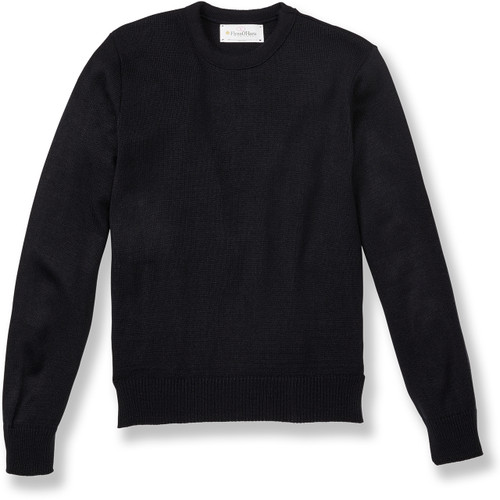 Crewneck Pullover Sweater with embroidered logo [MD009-6530-NAVY]