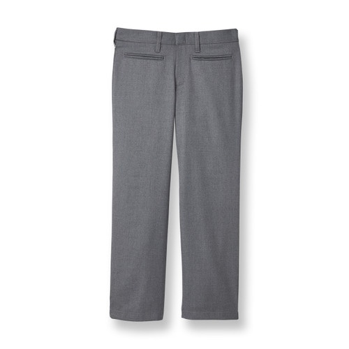 Flat Front Mid Rise Slacks [NY028-7107-GREY]