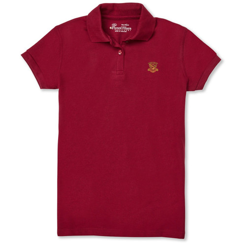Ladies' Fit Polo Shirt with embroidered logo [VA055-9708-BIA-CARDINAL]
