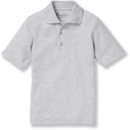 Short Sleeve Polo Shirt with embroidered logo [NY254-KNIT-LEC-ASH]