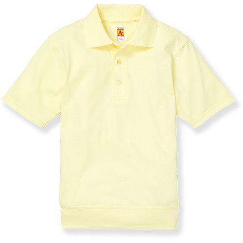 Short Sleeve Banded Bottom Polo Shirt with embroidered logo [MA003-9611-ND3-YELLOW]