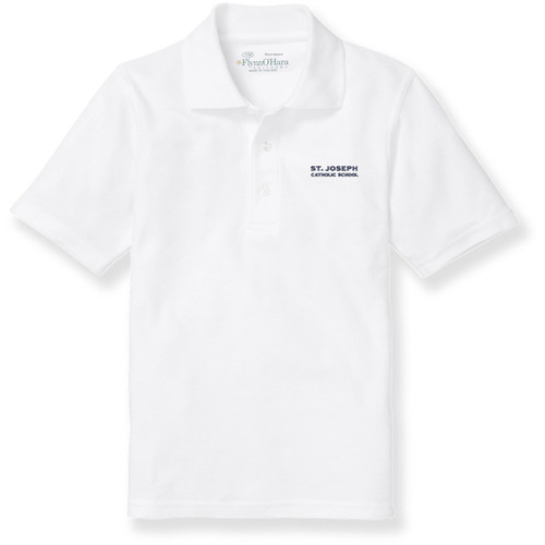 Short Sleeve Polo Shirt with embroidered logo [FL020-KNIT-JOS-WHITE]
