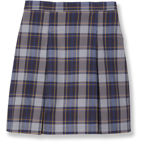 Pleated Skirt with Elastic Waist [TX083-34-57-BLUE PLD]