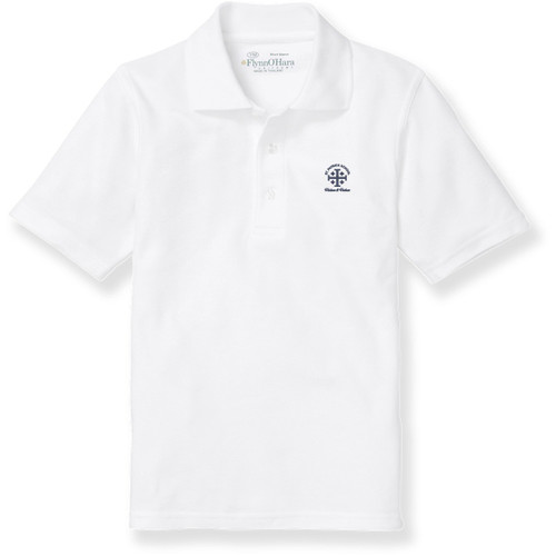 Short Sleeve Polo Shirt with embroidered logo [NY316-KNIT-PNY-WHITE]