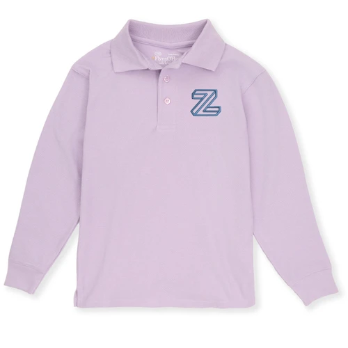 Long Sleeve Polo Shirt with embroidered logo [NY420-KNIT/ZET-LAVENDER]