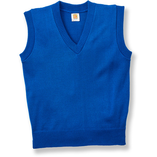 V-Neck Sweater Vest with heat transferred logo [NY213-6600/PAI-MAYFAIR]