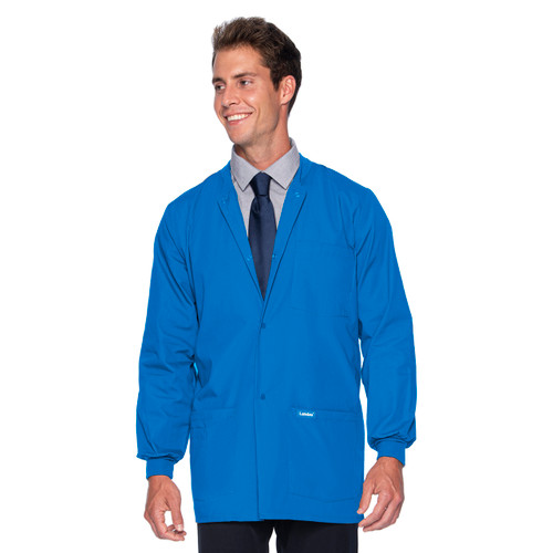 Men's Warm-Up Jacket with heat transferred logo [NJ027-7551-ROYAL]