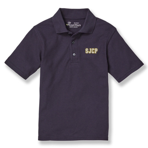 Short Sleeve Polo Shirt with embroidered logo [MD121-KNIT-JCP-DK NAVY]