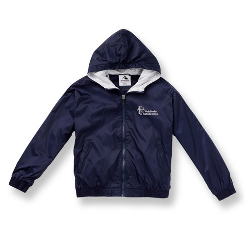 Nylon Shell Jacket with Hood with embroidered logo [TX017-3277/HFA-NAVY]