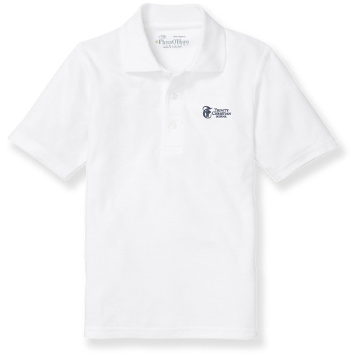 Short Sleeve Polo Shirt with embroidered logo [VA048-KNIT-TCF-WHITE]