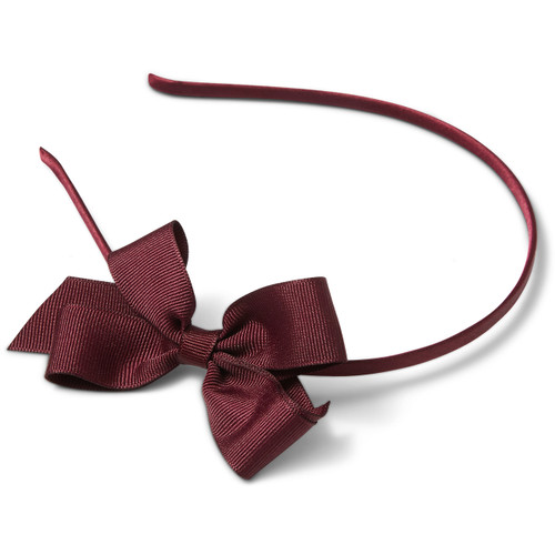 Thin Headband with Bow [NJ034-195-MAROON]