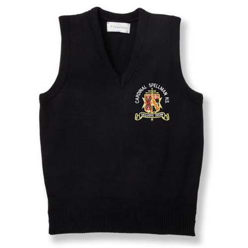 V-Neck Sweater Vest with embroidered logo [NY095-6600/CSB-NAVY]